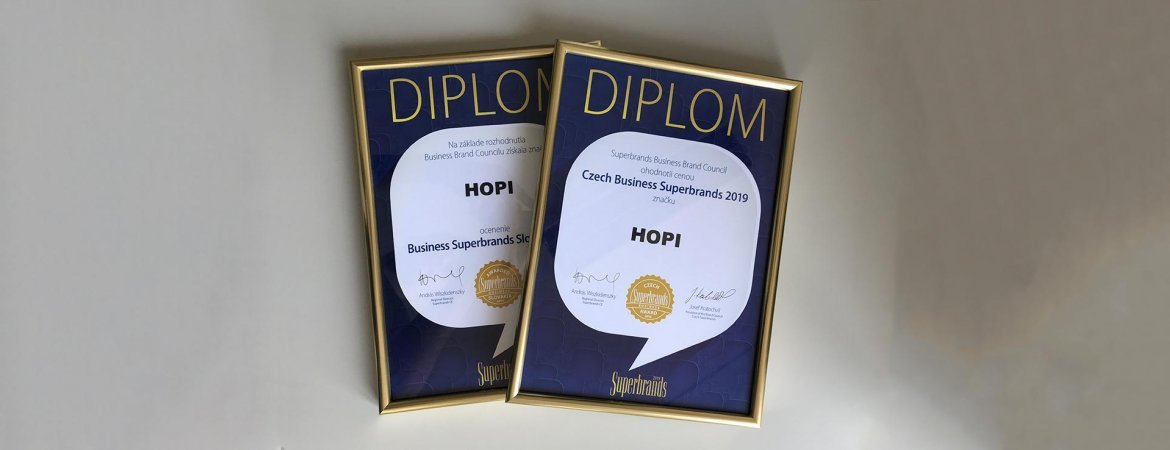 Doua premii Superbrands in 2019 pentru Hopi Cehia si Hopi Slovacia